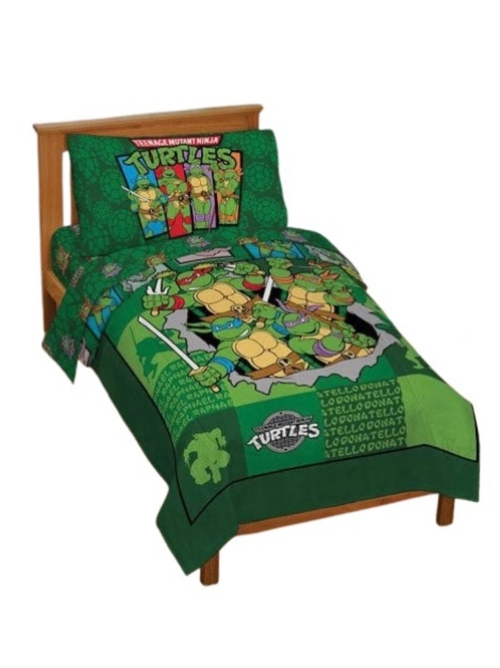 Nickelodeon Teenage Mutant Ninja Turtles TMNT 4pc Toddler Bedding Set